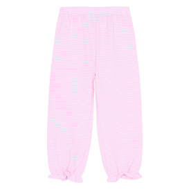 Girl's Micro-Striped Ruffle Bubble Pants